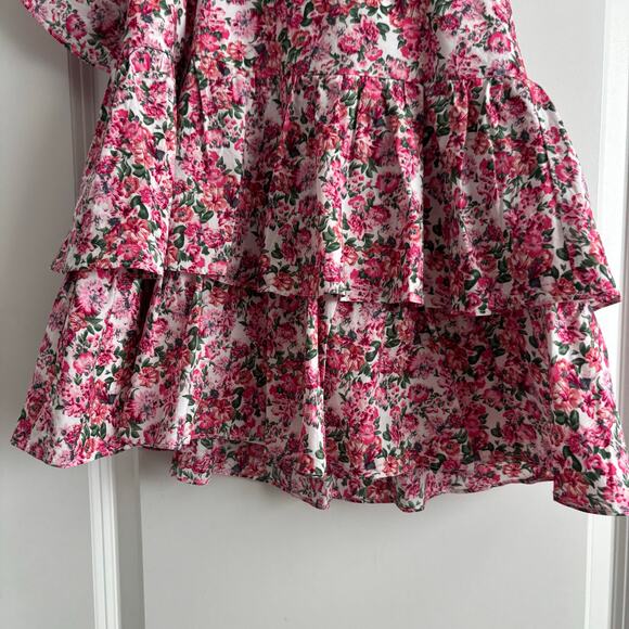 Hello Molly Ruffled Out Dress Mini Sz Small Floral - Picture 4 of 12